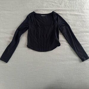 Elegant Black Long Sleeve Top